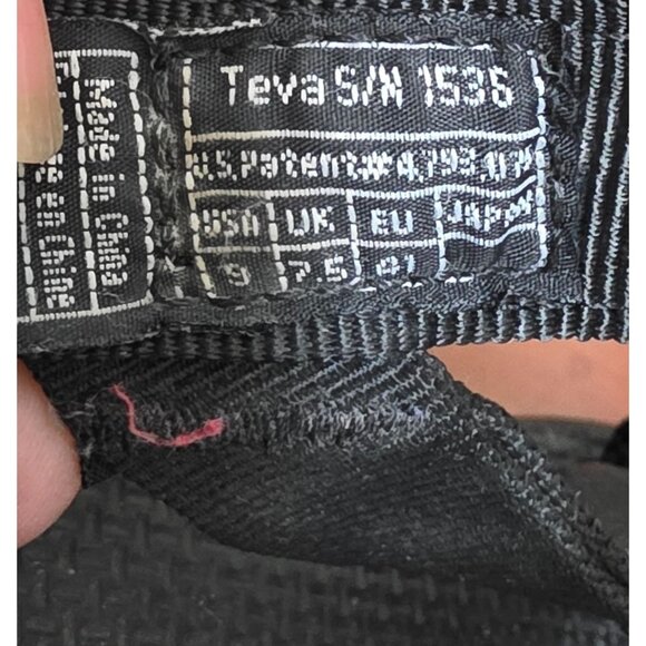 Teva Women's Black Adjustable Strap Hiking Sandals Size 9 - Picture 8 of 8